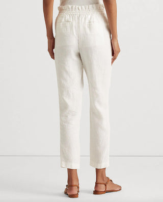 Ralph Lauren Women's Linen Ankle Pants White Size 10