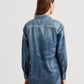 Ralph Lauren Women's Paint Splatter Denim Shirt Blue Size Large