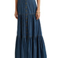 Ralph Lauren Women's Denim Full-Length A-Line Skirt Blue Size 12