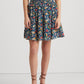 Ralph Lauren Women's Floral Cotton Voile Skirt Blue Size 4