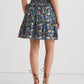 Ralph Lauren Women's Floral Cotton Voile Skirt Blue Size 4