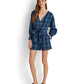 Ralph Lauren Women's Plaid Tissue Linen Romper Blue Size 12