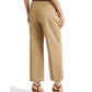 Ralph Lauren Women's Pleated Crepe Ankle Pants Brown Size 12