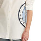 Ralph Lauren Women's Logo Cotton Broadcloth Shirt White Size X-Large