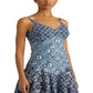 Ralph Lauren Women's Patchwork Print Linen Sleeveless Dress Blue Size 10 Petite