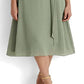 Ralph Lauren Women's Georgette Flutter Sleeve Dress Green Size 6