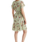 Ralph Lauren Women's Floral Crinkled Georgette Dress Green Size 12