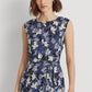 Ralph Lauren Women's Floral Crepe Dress Blue Size 12