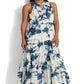 Ralph Lauren Women's Tie Dye Cotton Voile Maxidress White Size 12