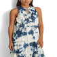 Ralph Lauren Women's Tie Dye Cotton Voile Maxidress White Size 12
