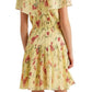 Ralph Lauren Women's Floral Crinkled Dress Yellow Size 18
