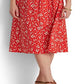 Ralph Lauren Women's Floral Crepe Midi Dress Red Size 16
