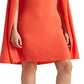 Ralph Lauren Women's Cape Georgette Cocktail Dress Orange Size 12