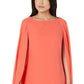 Ralph Lauren Women's Cape Georgette Cocktail Dress Orange Size 14