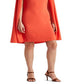 Ralph Lauren Women's Cape Georgette Cocktail Dress Orange Size 6