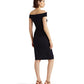Ralph Lauren Women's Crepe Off The Shoulder Dress Blue Size 18