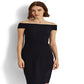Ralph Lauren Women's Crepe Off The Shoulder Dress Blue Size 8