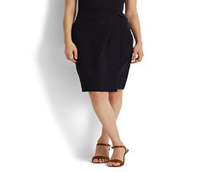 Ralph Lauren Women's Crepe Off The Shoulder Dress Blue Size 8