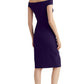 Ralph Lauren Women's Crepe Off The Shoulder Dress Purple Size 8