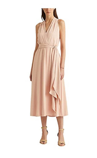 Ralph Lauren Women's Georgette Halter Dress Pink Size 12