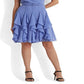 Ralph Lauren Women's Ruffle Trim Chiffon Dress Blue Size 2