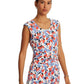 Ralph Lauren Women's Floral Jersey Dress Blue Size 12