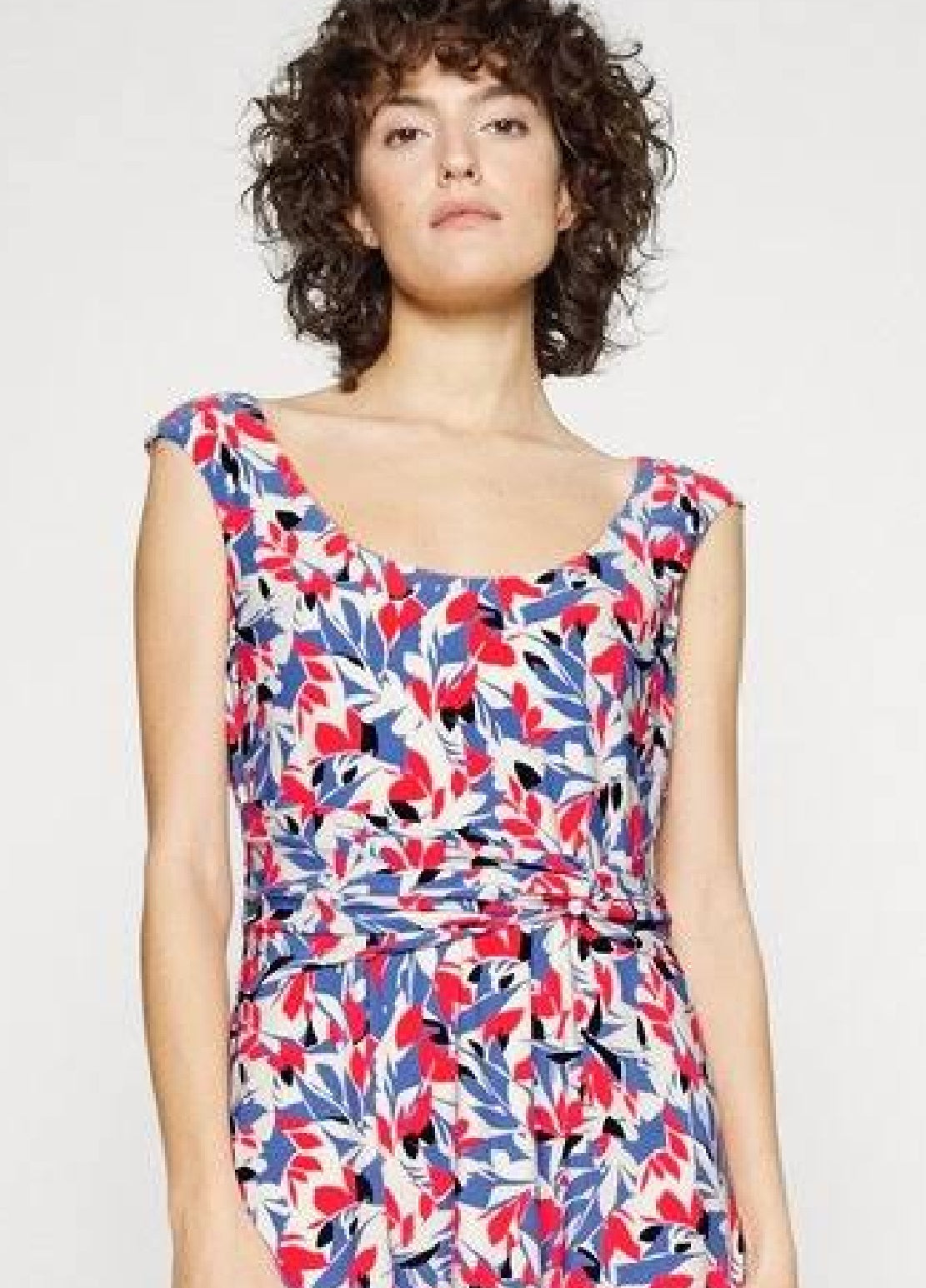 Ralph Lauren Women's Floral Jersey Dress White Size 8