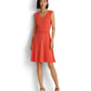Ralph Lauren Women's Scoop Neck Jersey Dress Orange Size 10