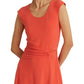 Ralph Lauren Women's Scoop Neck Jersey Dress Orange Size 10