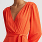 Ralph Lauren Women's Long Sleeve Jersey Dress Orange Size 12