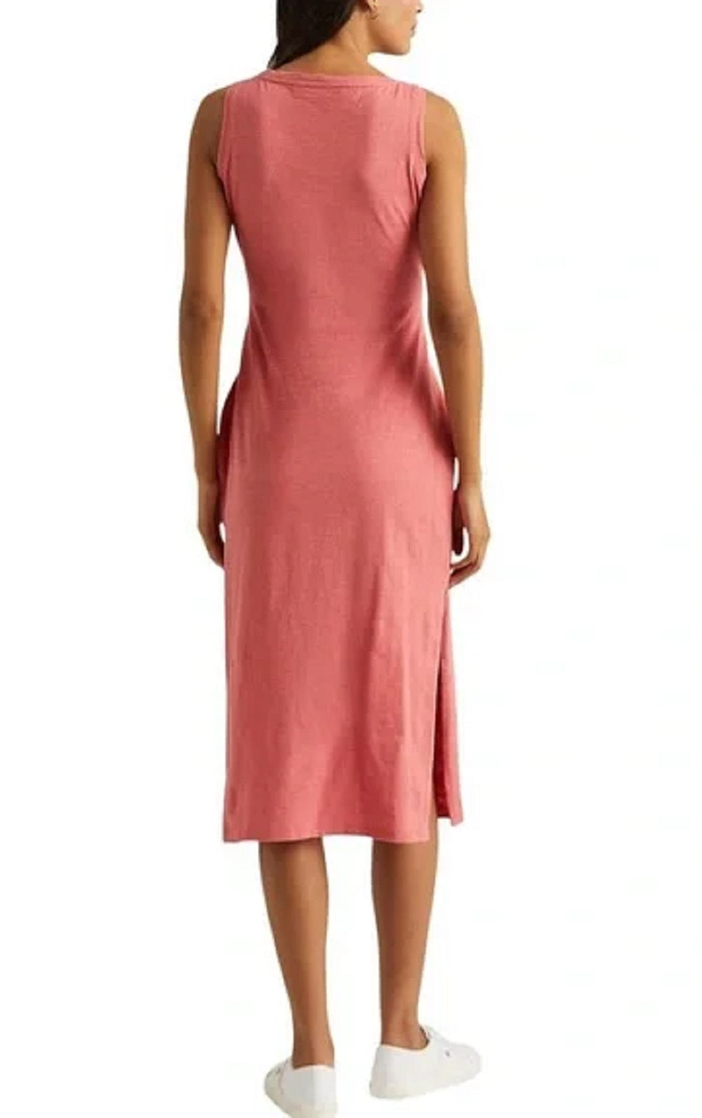 Ralph Lauren Women's Sleeveless Slub Jersey Dress Red Size 16