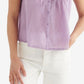Lucky Brand Women's Embroidered Yoke Sleeveless Cotton Top Purple Size XX-Large