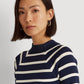 Ralph Lauren Women's Striped Short Sleeve Sweater Blue Size Medium