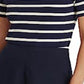 Ralph Lauren Women's Striped Short Sleeve Sweater Blue Size X-Small