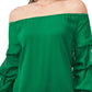 Vince Camuto Women's Tiered Sleeve Off The Shoulder Top Green Size Medium