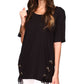 Michael Kors Women's Lace Up Tunic Black Size Large