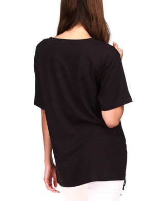 Michael Kors Women's Lace Up Tunic Black Size Large