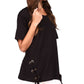 Michael Kors Women's Lace Up Tunic Black Size Large