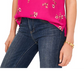 Vince Camuto Women's Floral Print Shirred Sleeveless Top Black Size S