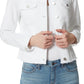 Frayed Denim Women's Classic Jacket White Size Medium