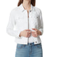 Frayed Denim Women's Classic Jacket White Size Medium