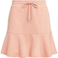 Ralph Lauren Women's Embroidered Ruffled Elastic Waist Drawstring Unlined Knee Length A Line Skirt Pink Size X-Large