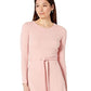 Ralph Lauren Women's Ribbed Long Sleeve Dress Pink Size X-Large