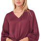 Vince Camuto Women's Tie Front Top Red Size Medium