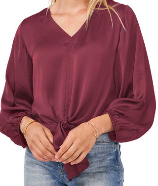 Vince Camuto Women's Tie Front Top Red Size Medium