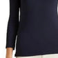 Ralph Lauren Women's Asymmetrical Mockneck Top Blue Size X-Small