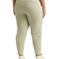 Ralph Lauren Women's Pocketed Drawstring Jogger Ankle Length Logo Graphic Skinny Pants Green Size 1X