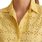 Ralph Lauren Women's Eyelet Cotton Shirt Yellow Size X-Small