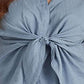 Ralph Lauren Women's Tie Front Linen Shirt Blue Size 1X
