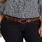 Ralph Lauren Women's Floral Crepe Blouse Blue Size 2X